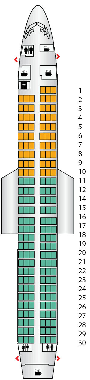 Boeing 737 800 Seating Plan