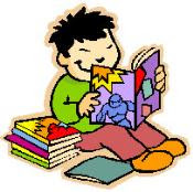 Children Reading Books Cartoon