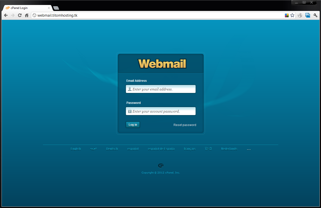 Customize Cpanel Login Page