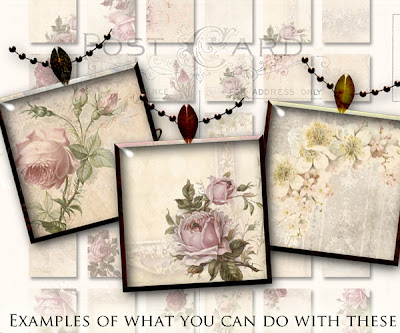 Digital Collage Sheets For Jewelry