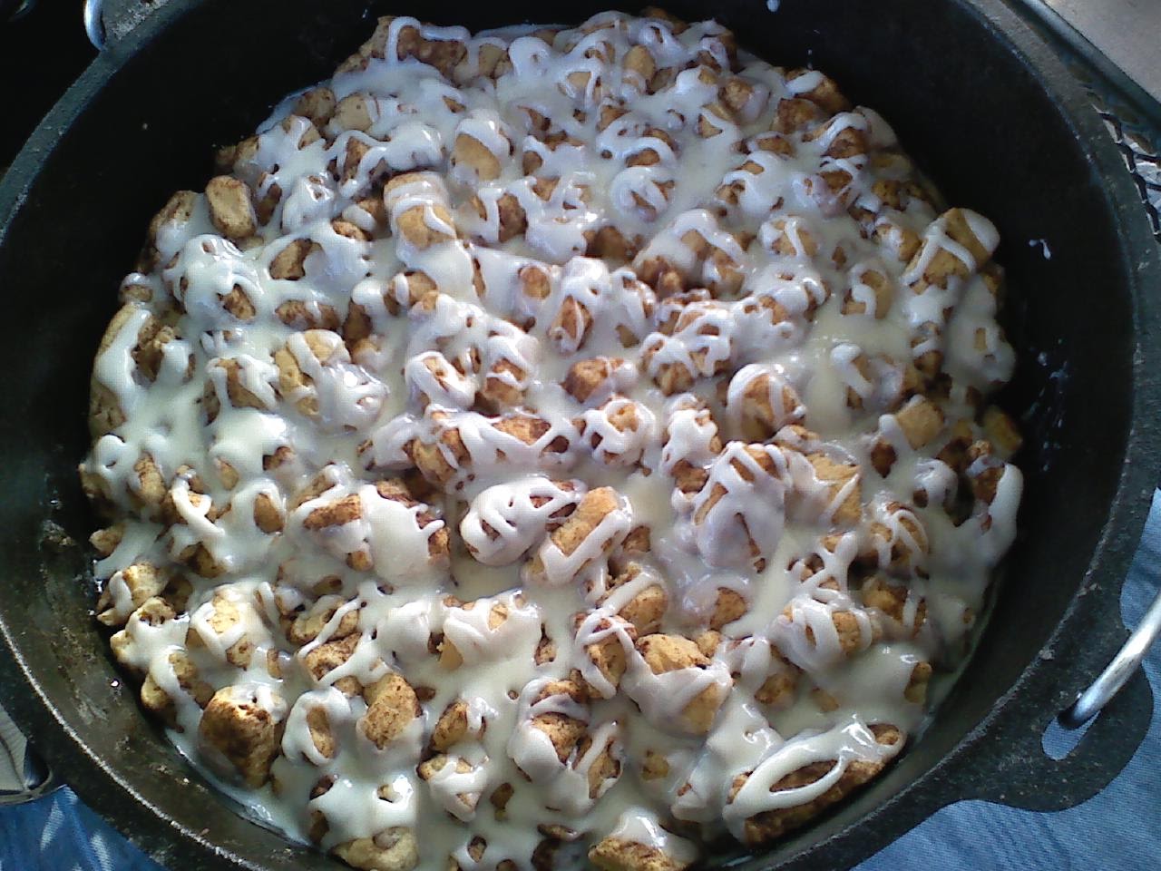 Dutch Oven Apple Cobbler