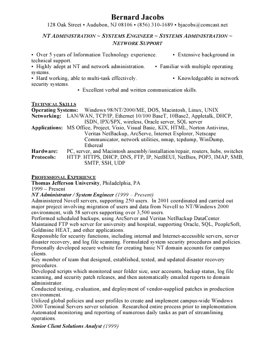 Education Administration Resume Examples