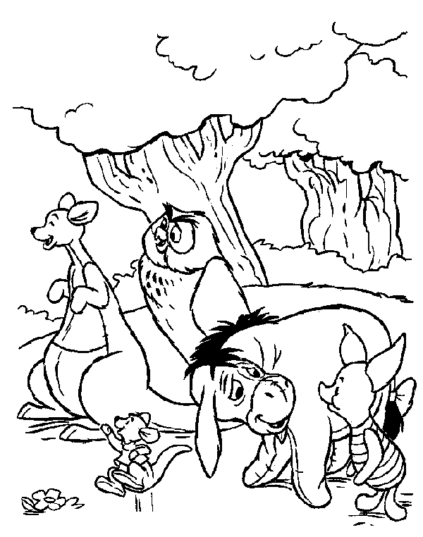 Eeyore And Piglet Coloring Pages