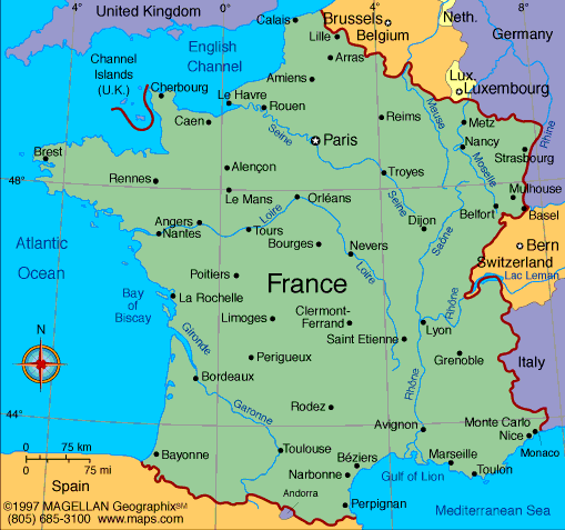 France Map For Kids