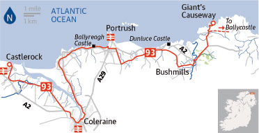 Giants Causeway Map