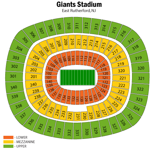 Giants Stadium Seating Chart View