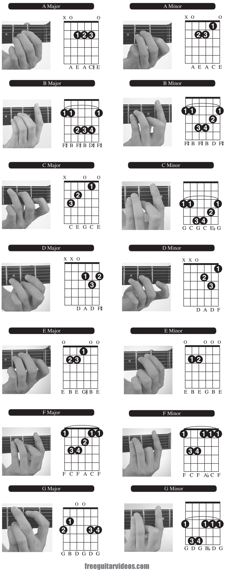 Guitar Notes Chart For Beginners