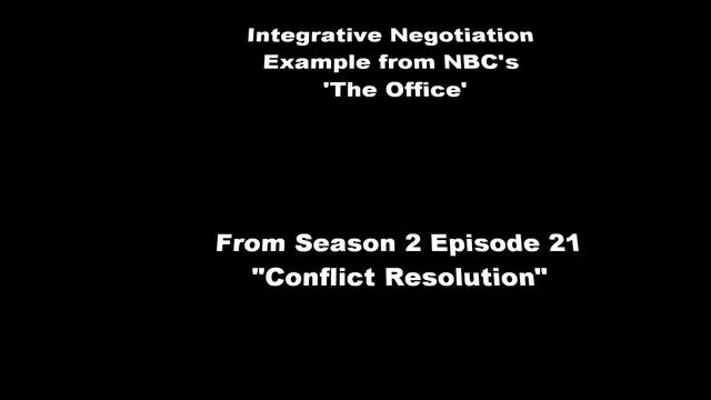 Integrative Negotiation Example