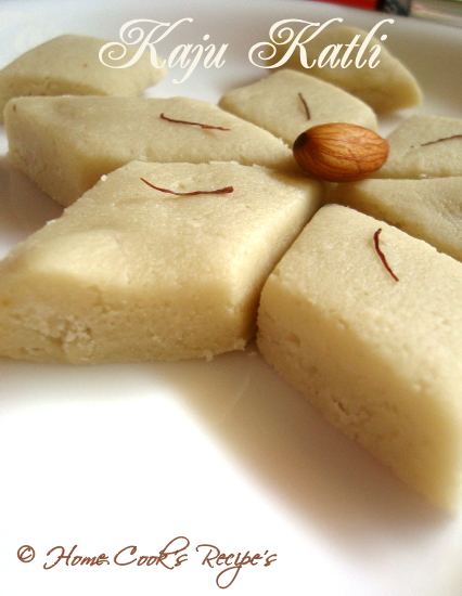 Kaju Burfi Recipe