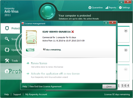 Kaspersky Antivirus 2011 Key