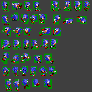 Knuckles Chaotix Sprites