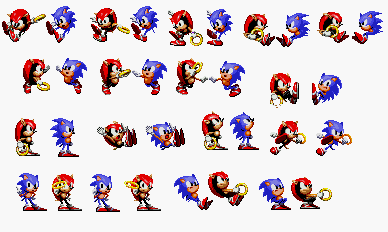 Knuckles Chaotix Sprites