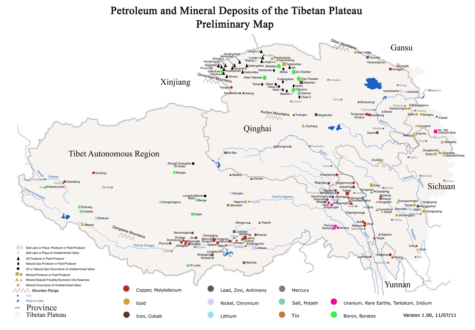 Map Of China Tibetan Plateau