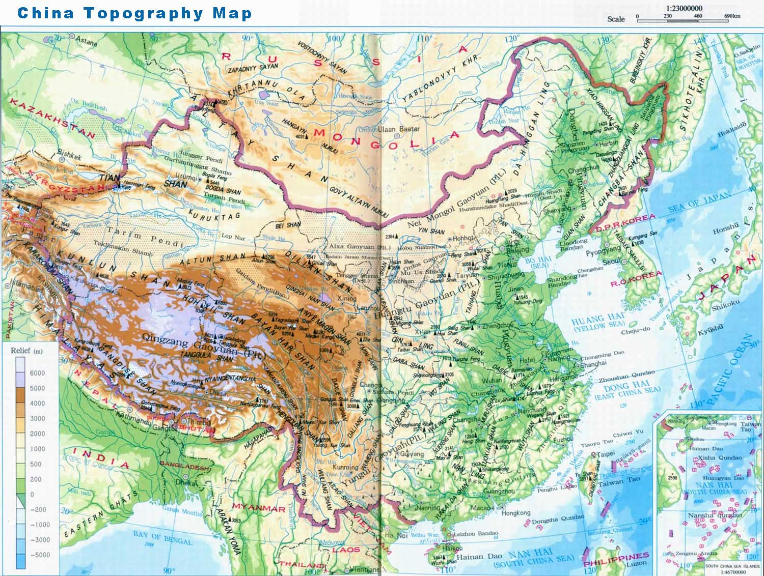 Map Of China Tibetan Plateau