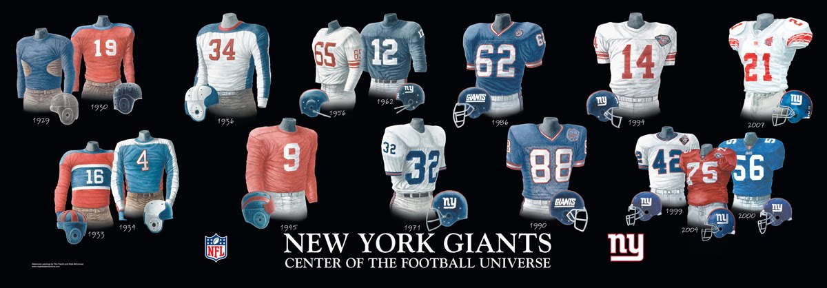 New York Giants Helmet History