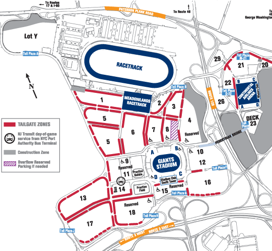 Ny Giants Stadium Parking Map