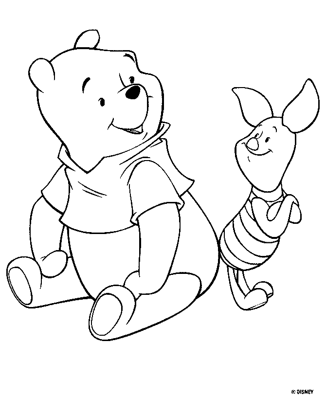 Pooh And Piglet Coloring Pages