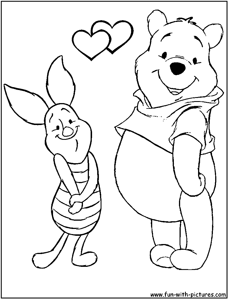 Pooh And Piglet Coloring Pages