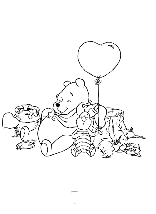 Pooh And Piglet Coloring Pages