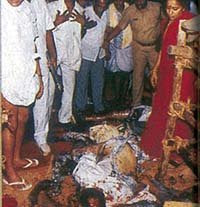 Rajiv Gandhi Dead Body