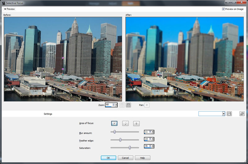 Selective Focus Photoshop Elements