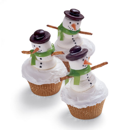 Snowman Cupcakes Martha Stewart