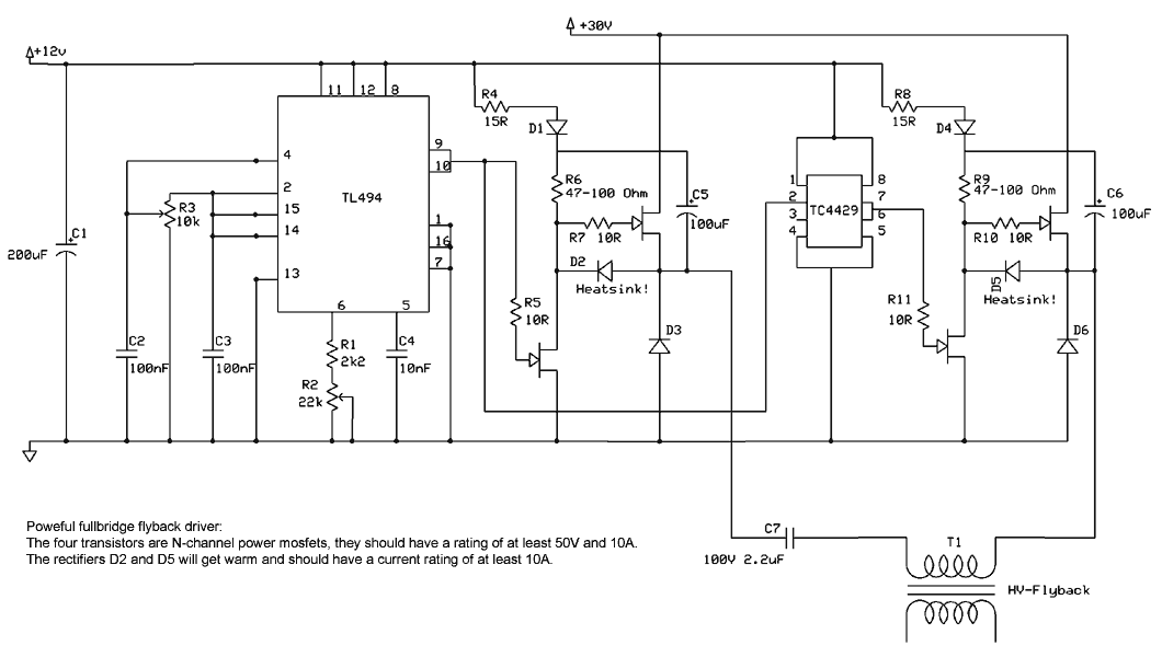 Audio Modulated Tesla Coil Schematic