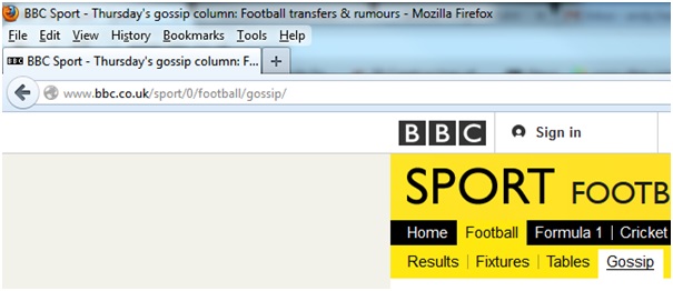 Bbc Football Gossip Column Friday