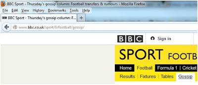 Bbc Sport Football Gossip Column Thursday