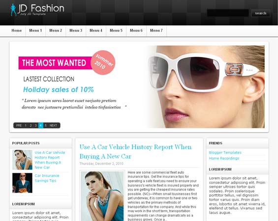 Blogspot Templates Fashion