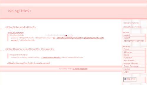 Blogspot Templates Pink