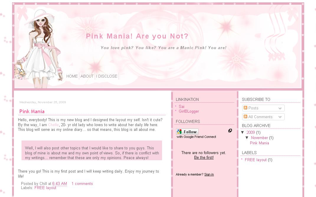 Blogspot Templates Pink