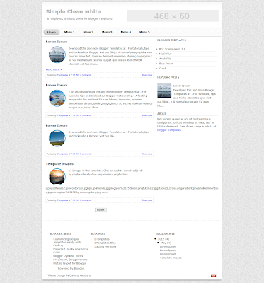 Blogspot Templates Simple White