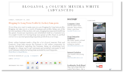 Blogspot Templates Simple White