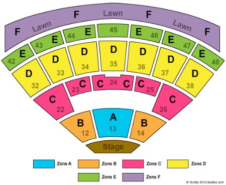 Blossom Music Center Cuyahoga Falls Oh Seating Chart