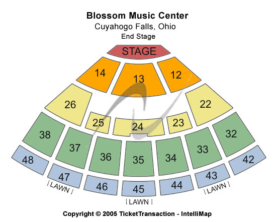 Blossom Music Center Cuyahoga Falls Seating Chart