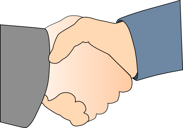 Business Handshake Cartoon