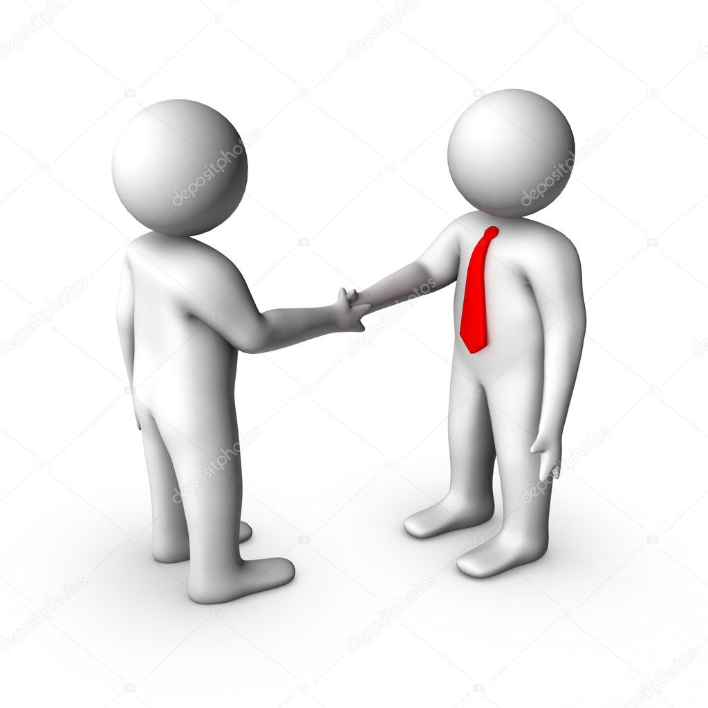 Business Handshake Cartoon
