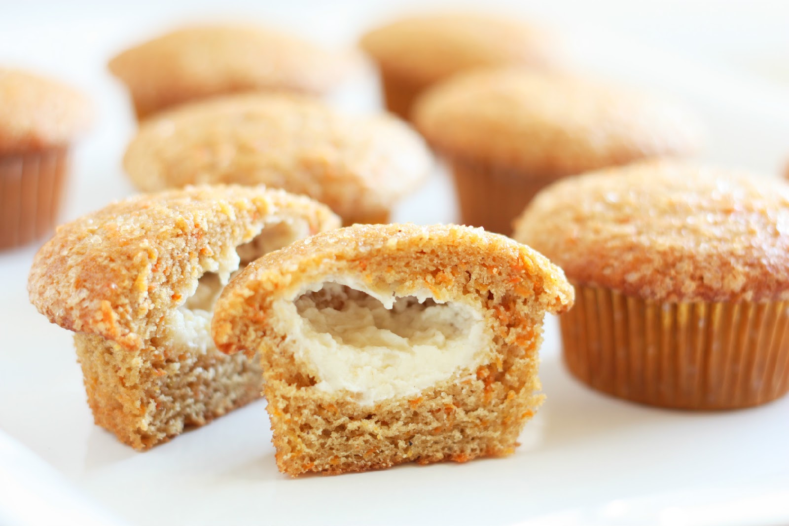 Carrot Cake Muffins With Cream Cheese Filling