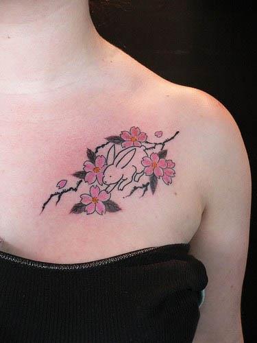 Cherry Blossom Tattoo Designs For Girls