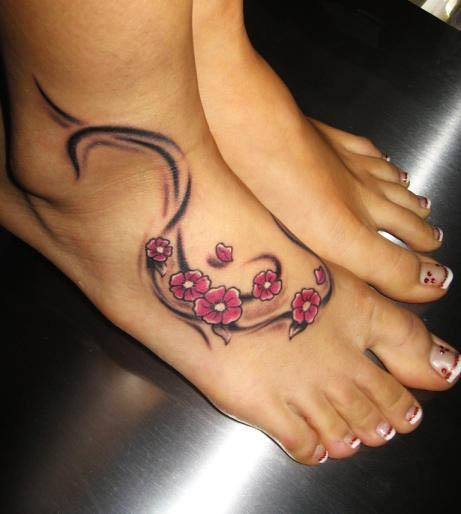 Cherry Blossom Tattoo Designs For Girls