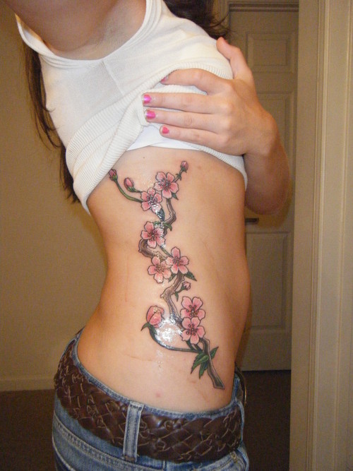 Cherry Blossom Tattoo Designs For Women Small