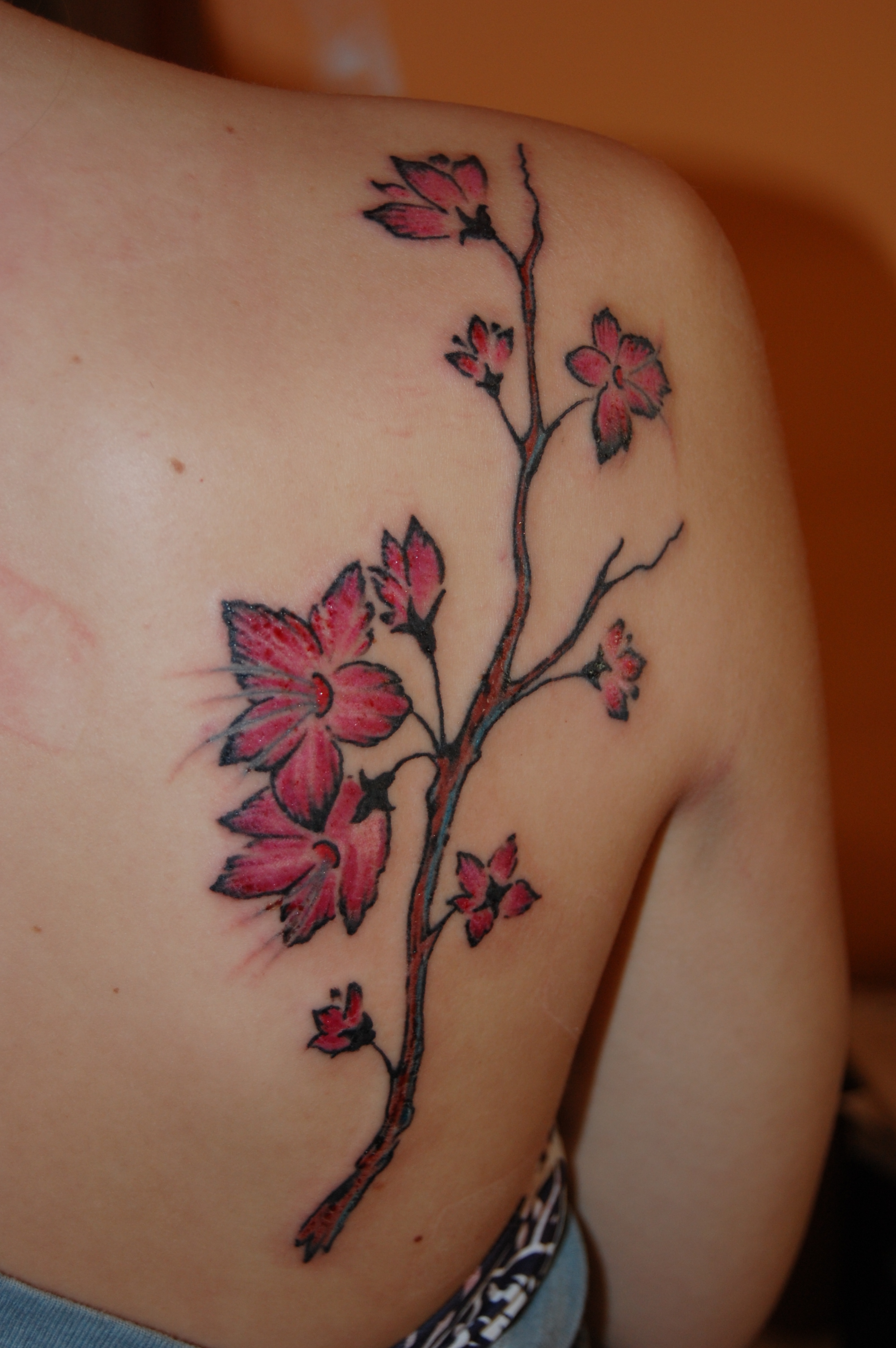 Cherry Blossom Tattoo Designs For Women Small