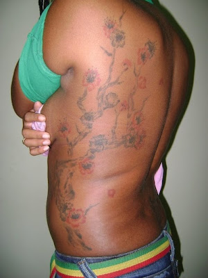 Cherry Blossom Tree Tattoos On Side