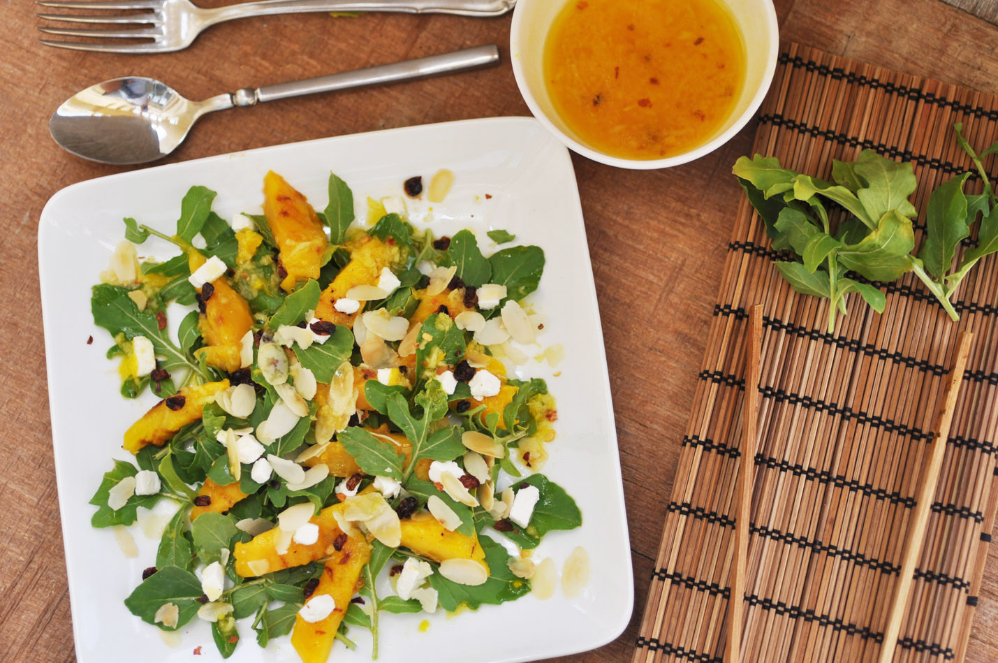 Chicken And Mango Salad With Ginger Orange Dressing