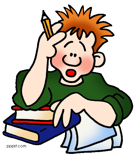 Child Doing Homework Clipart