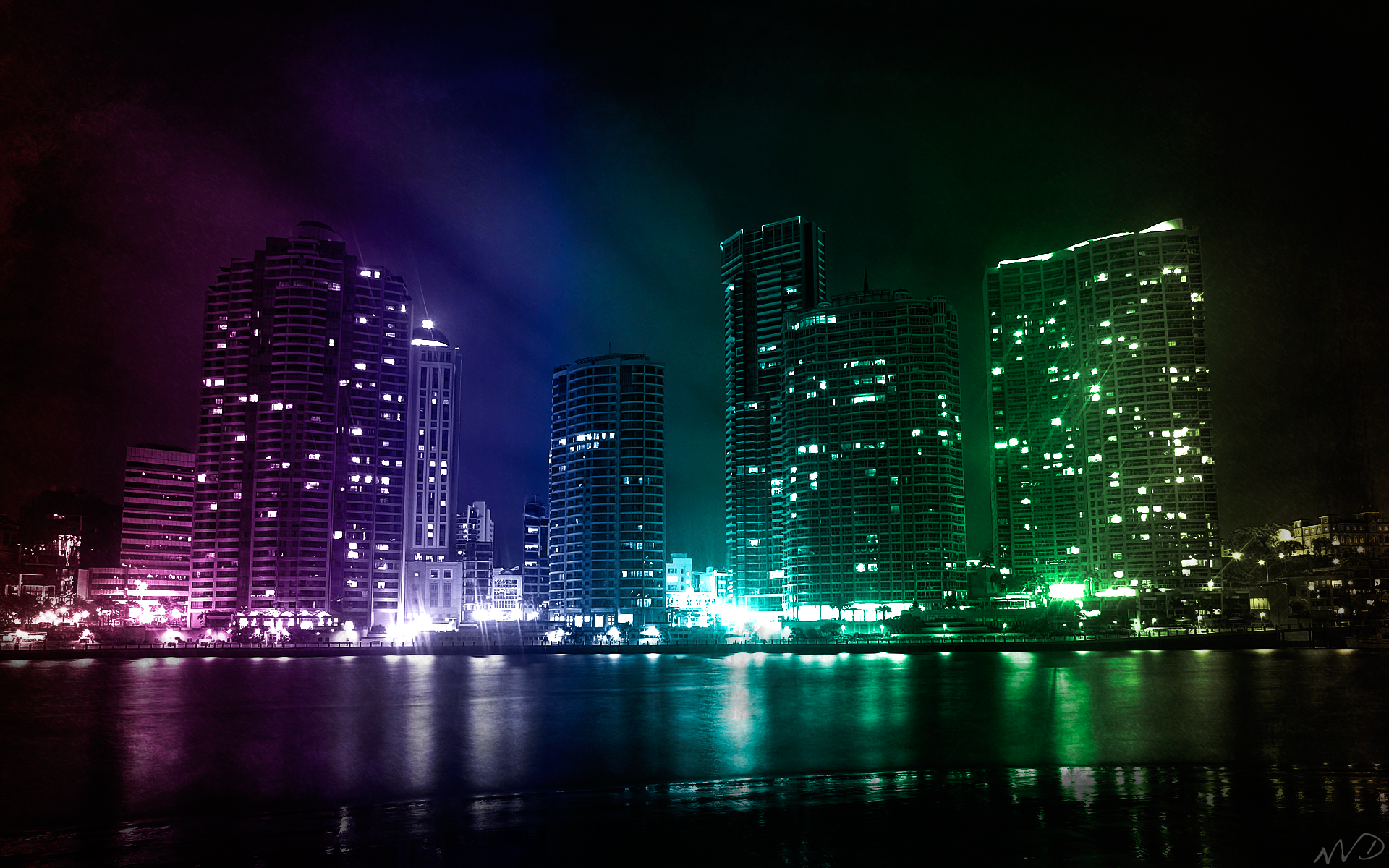 City Lights At Night Wallpaper