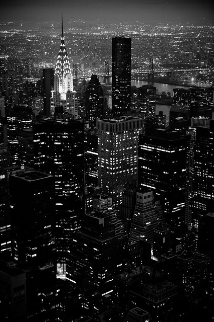 City Lights Black And White