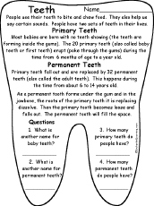 Dental Hygiene For Kids Worksheets
