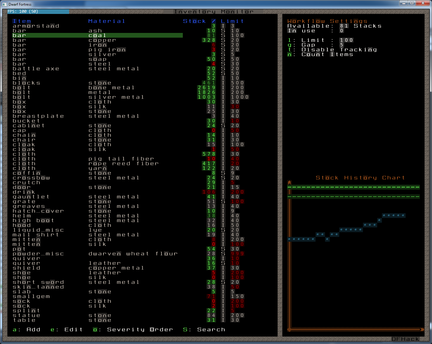 Dfhack Workflow Gui